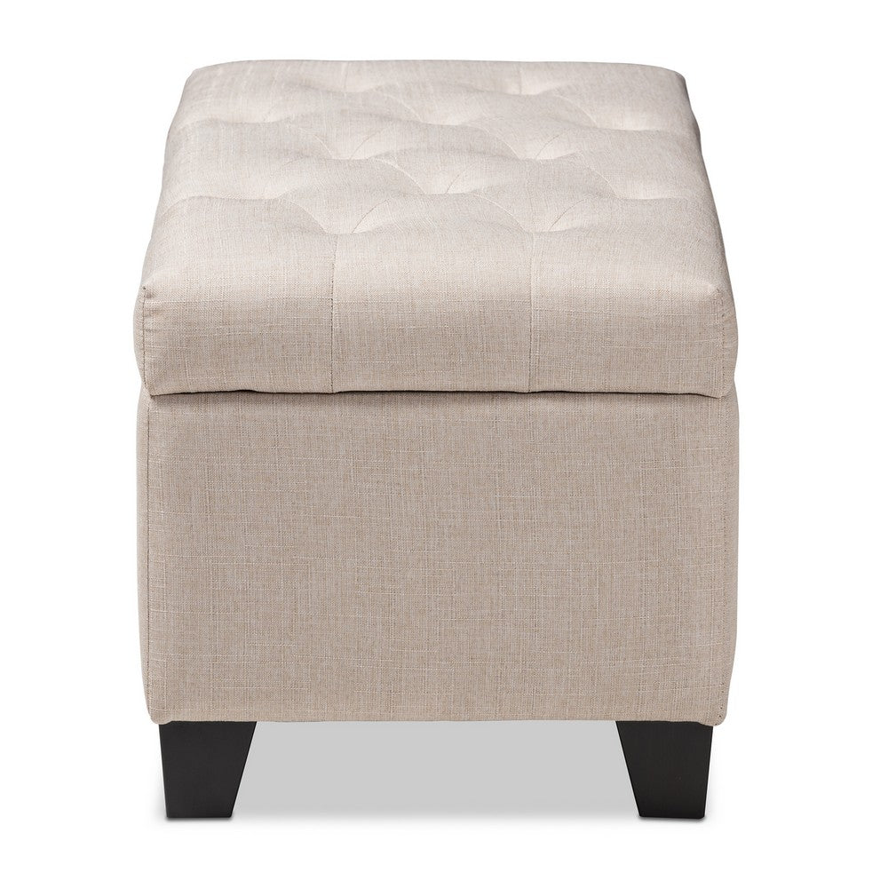 Baxton Studio - Michaela Storage Ottoman in Beige - WS-20091-Beige-OTTO view 4