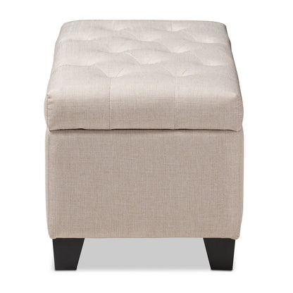 Baxton Studio - Michaela Storage Ottoman in Beige - WS-20091-Beige-OTTO view 4