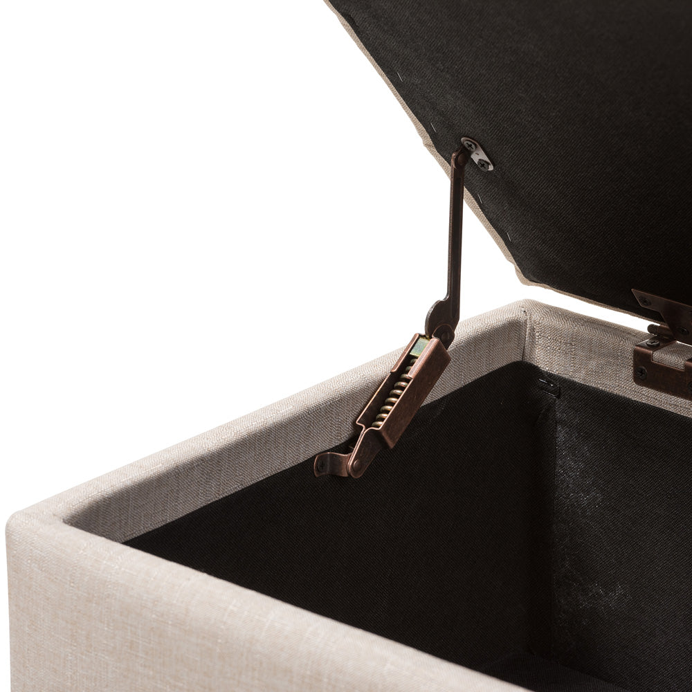 Baxton Studio - Michaela Storage Ottoman in Beige - WS-20091-Beige-OTTO view 5