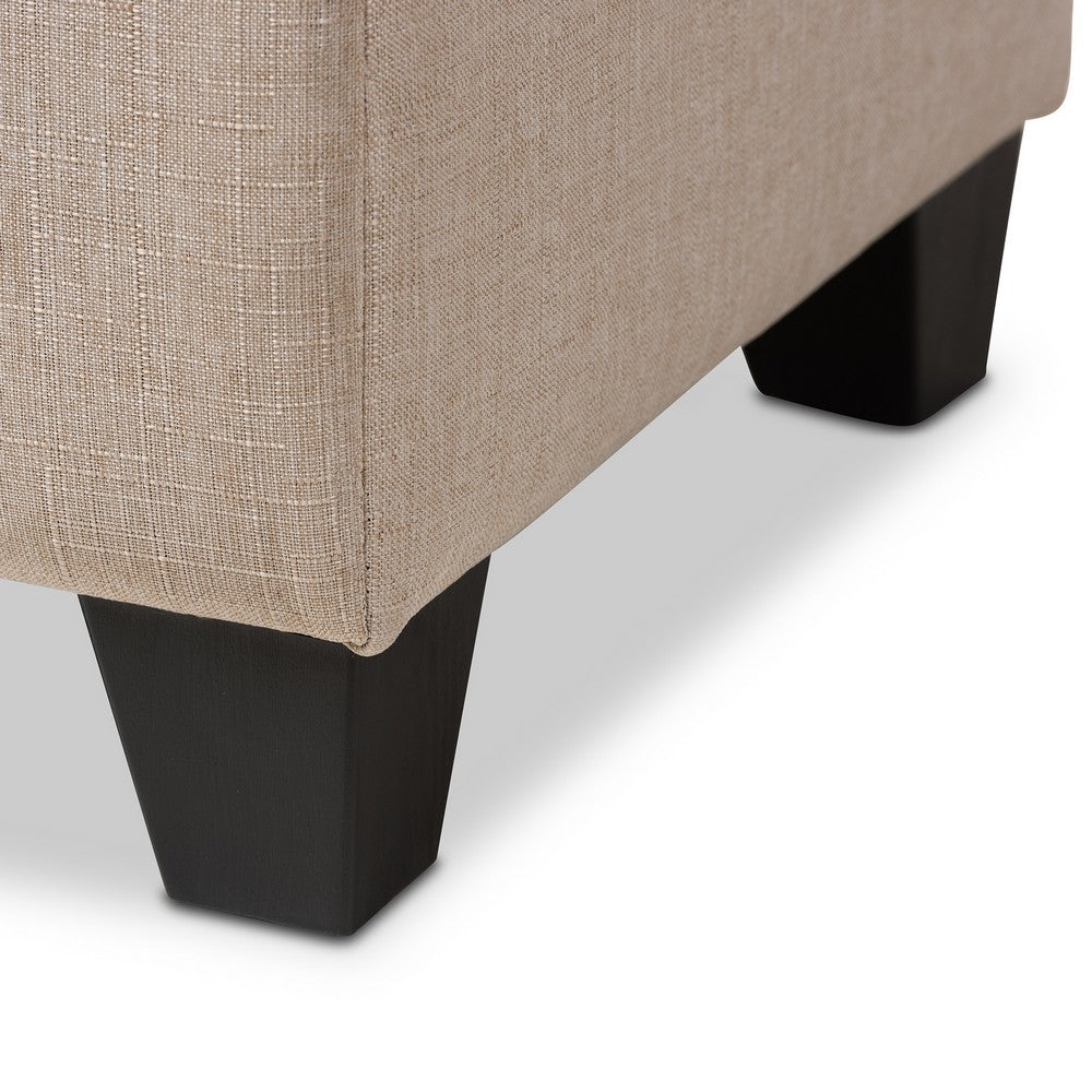 Baxton Studio - Michaela Storage Ottoman in Beige - WS-20091-Beige-OTTO view 7