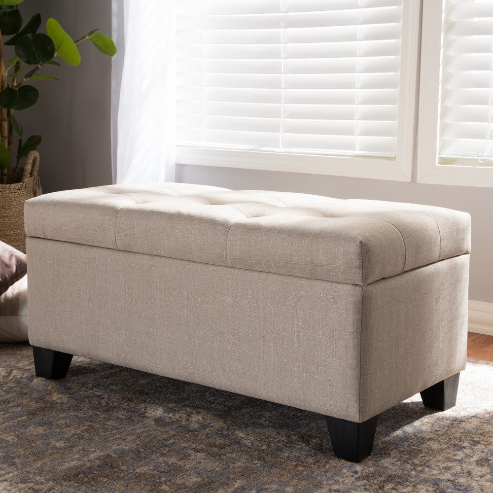 Baxton Studio - Michaela Storage Ottoman in Beige - WS-20091-Beige-OTTO view 8