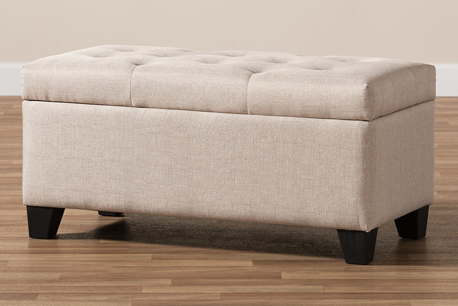 Baxton Studio - Michaela Storage Ottoman in Beige - WS-20091-Beige-OTTO view 10
