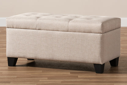 Baxton Studio - Michaela Storage Ottoman in Beige - WS-20091-Beige-OTTO view 10