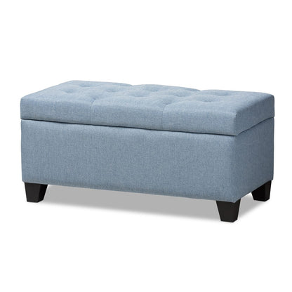 Baxton Studio - Michaela Storage Ottoman in Blue - WS-20091-Light Blue-OTTO view 1
