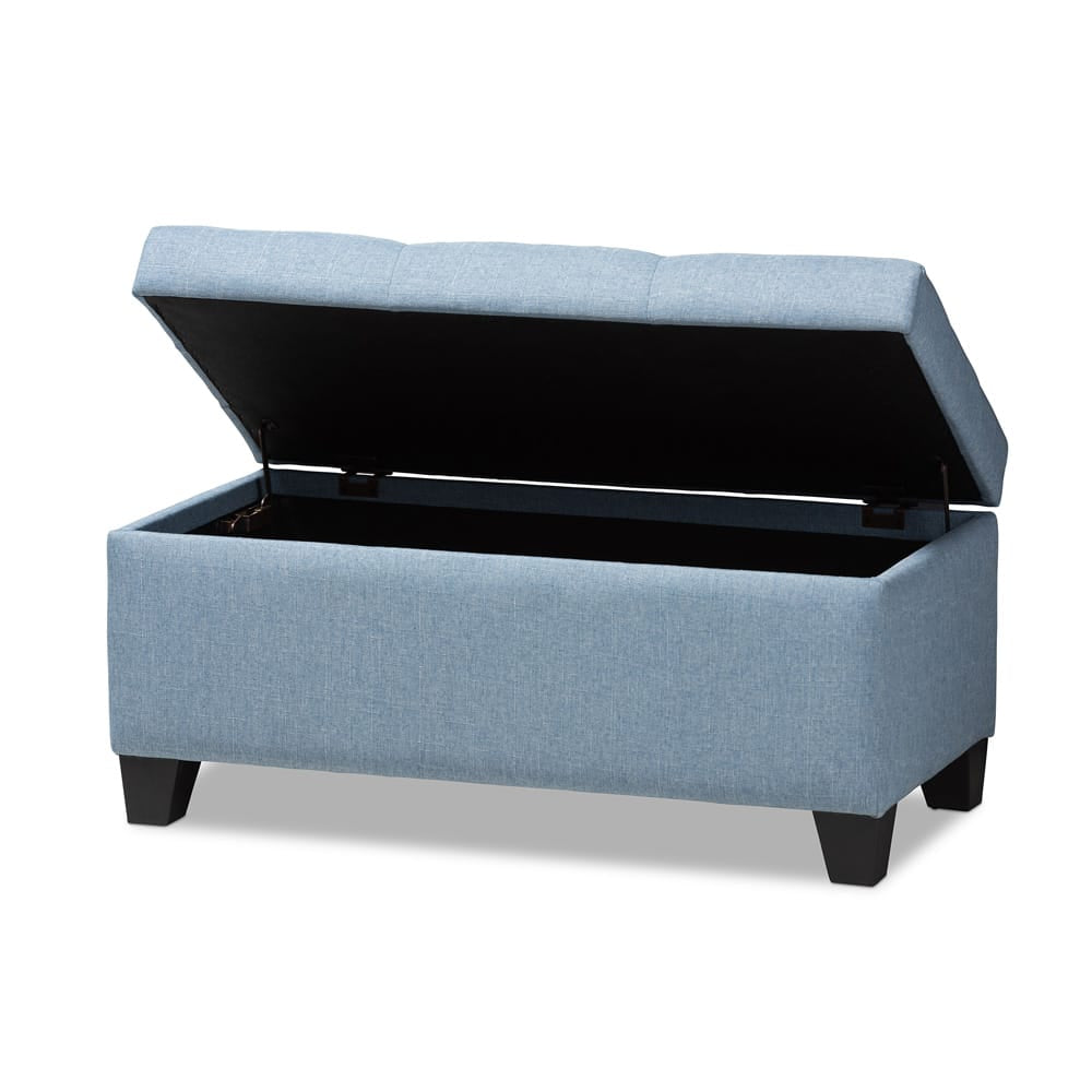 Baxton Studio - Michaela Storage Ottoman in Blue - WS-20091-Light Blue-OTTO view 2
