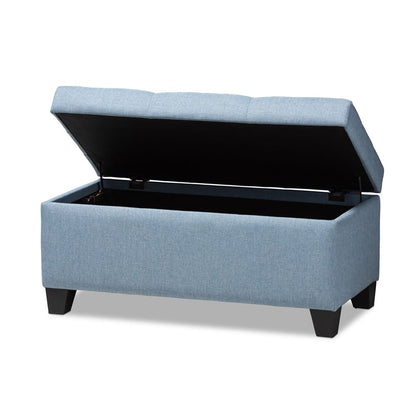 Baxton Studio - Michaela Storage Ottoman in Blue - WS-20091-Light Blue-OTTO view 2