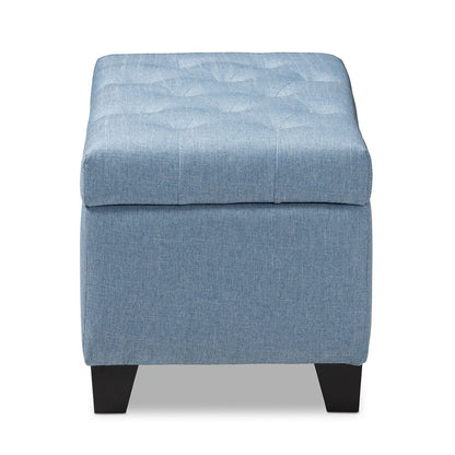 Baxton Studio - Michaela Storage Ottoman in Blue - WS-20091-Light Blue-OTTO view 5