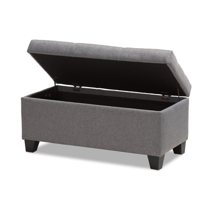 Baxton Studio - Michaela Storage Ottoman in Grey - WS-20091-Grey-OTTO view 2