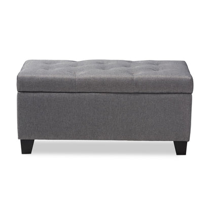 Baxton Studio - Michaela Storage Ottoman in Grey - WS-20091-Grey-OTTO view 3