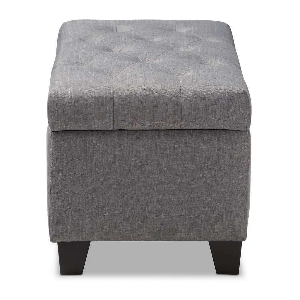 Baxton Studio - Michaela Storage Ottoman in Grey - WS-20091-Grey-OTTO view 4