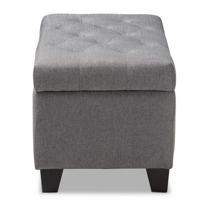 Baxton Studio - Michaela Storage Ottoman in Grey - WS-20091-Grey-OTTO view 4
