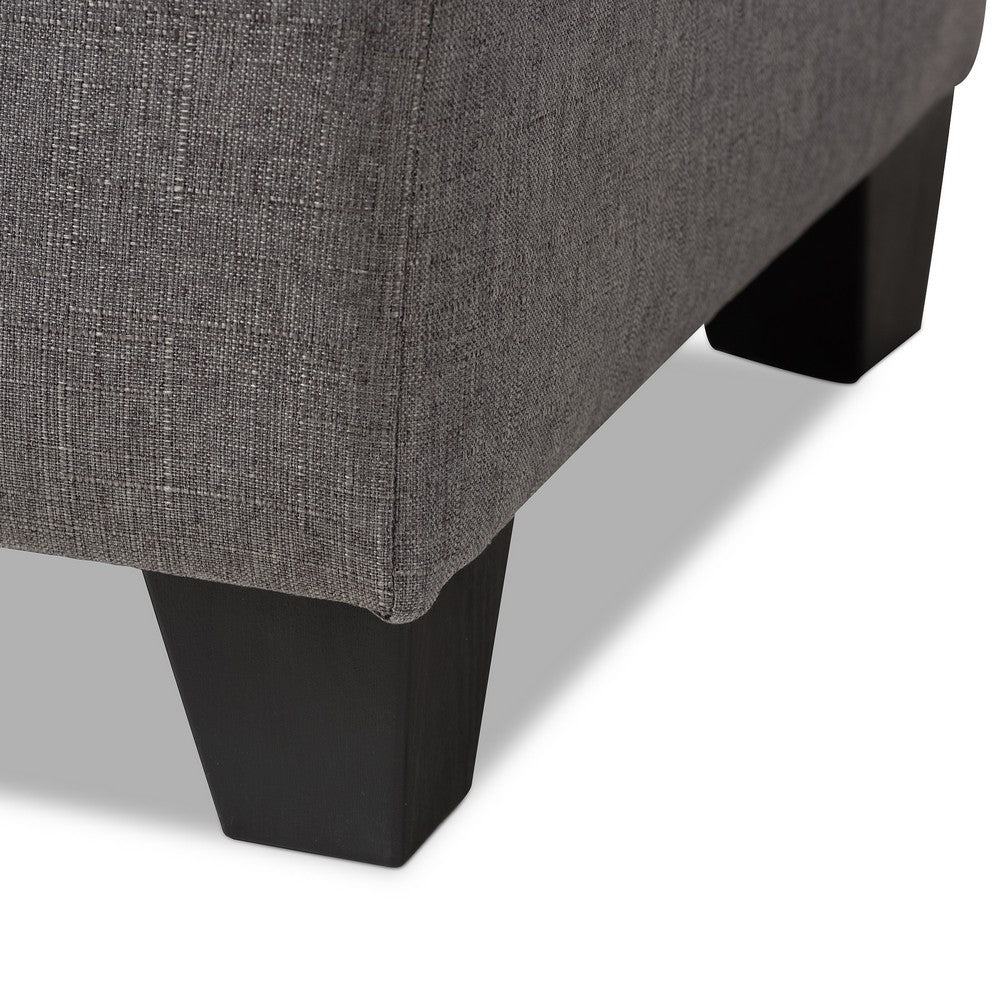 Baxton Studio - Michaela Storage Ottoman in Grey - WS-20091-Grey-OTTO view 7