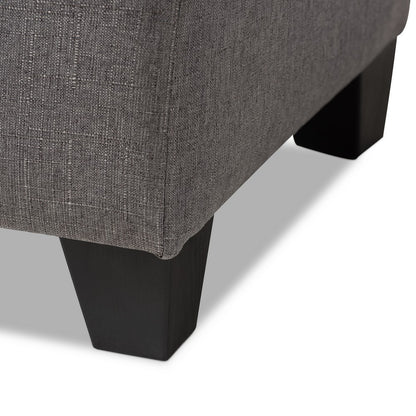 Baxton Studio - Michaela Storage Ottoman in Grey - WS-20091-Grey-OTTO view 7