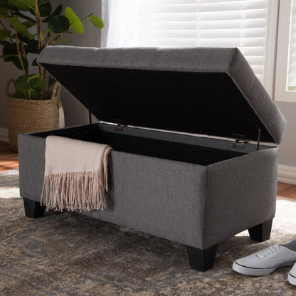 Baxton Studio - Michaela Storage Ottoman in Grey - WS-20091-Grey-OTTO view 9