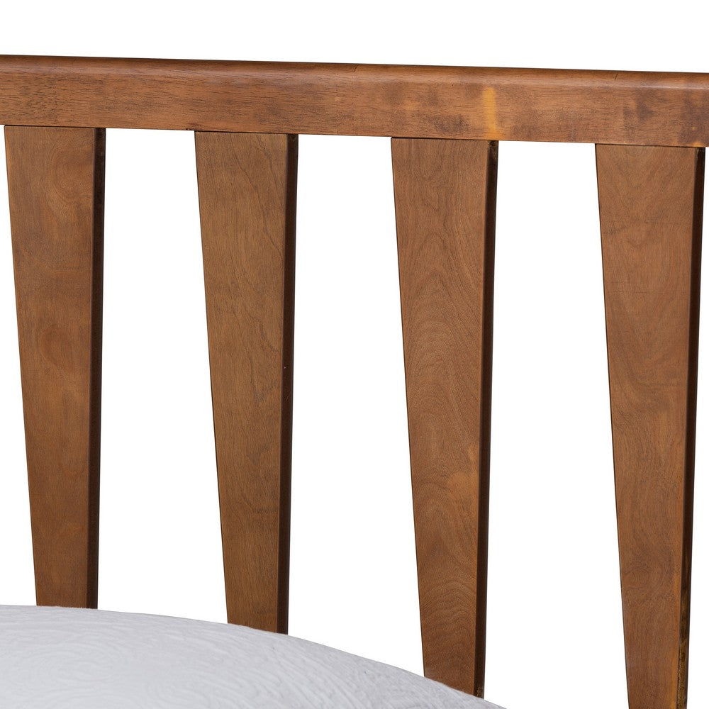Baxton Studio - Michi Twin Size Bed in Walnut Brown - Michi-Ash Walnut-Twin view 4