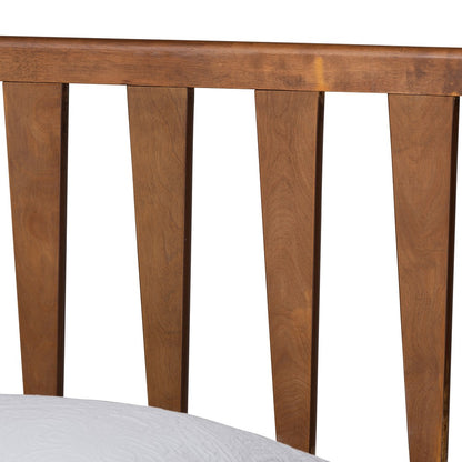 Baxton Studio - Michi Twin Size Bed in Walnut Brown - Michi-Ash Walnut-Twin view 4
