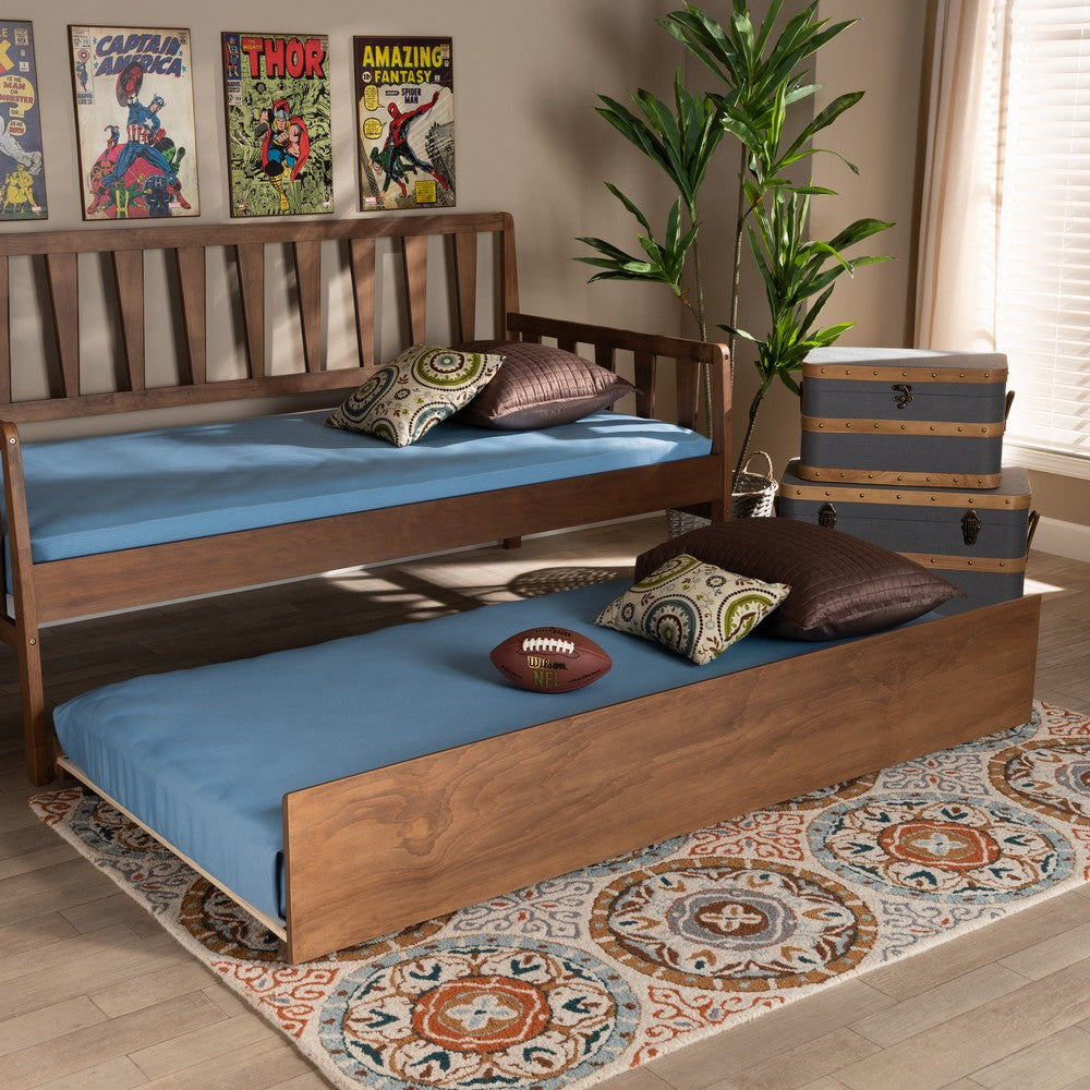 Baxton Studio - Midori Trundle in Walnut - MG0046-1-Walnut-Trundle view 4