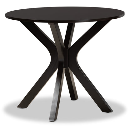 Baxton Studio - Miela Dining Set in Dark Brown - Miela-Dark Brown-5PC Dining Set view 3