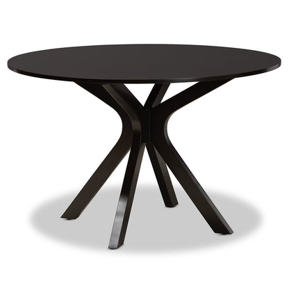 Baxton Studio - Miela Dining Set in Dark Brown - Miela-Dark Brown-7PC Dining Set view 3