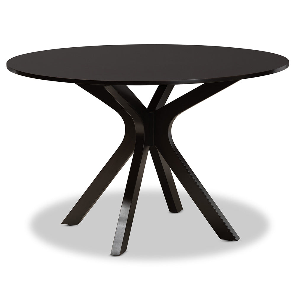 Baxton Studio - Mila Dining Set in Grey/dark brown - Mila-Grey/Dark Brown-7PC Dining Set view 3