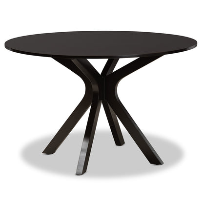 Baxton Studio - Mila Dining Set in Sand/Dark Brown - Mila-Sand/Dark Brown-7PC Dining Set view 3