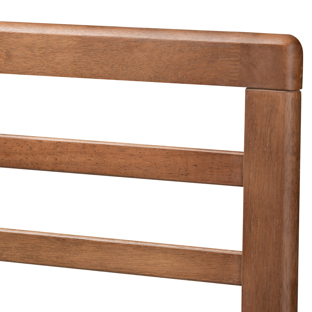 Baxton Studio - Milana King Size Bed in Ash Walnut - Milana-Ash Walnut-King view 6