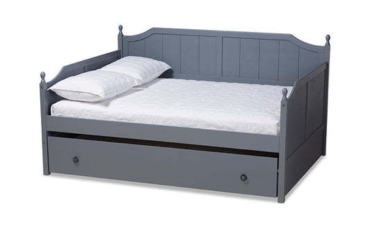 Baxton Studio - Millie Daybed - MG0010-Grey-Daybed-Full view 1