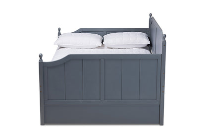Baxton Studio - Millie Daybed - MG0010-Grey-Daybed-Full view 3