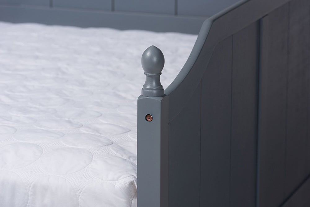 Baxton Studio - Millie Daybed - MG0010-Grey-Daybed-Full view 7