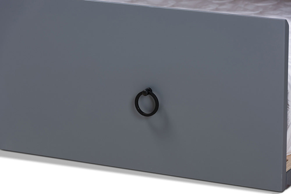 Baxton Studio - Millie Daybed - MG0010-Grey-Daybed-Full view 8