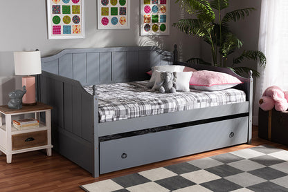 Baxton Studio - Millie Daybed - MG0010-Grey-Daybed-Full view 9