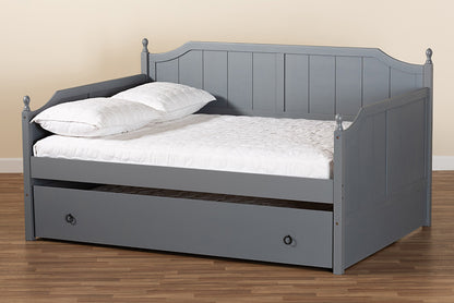 Baxton Studio - Millie Daybed - MG0010-Grey-Daybed-Full view 10