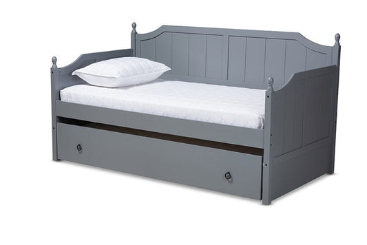 Baxton Studio - Millie Daybed - MG0010-Grey-Daybed view 1