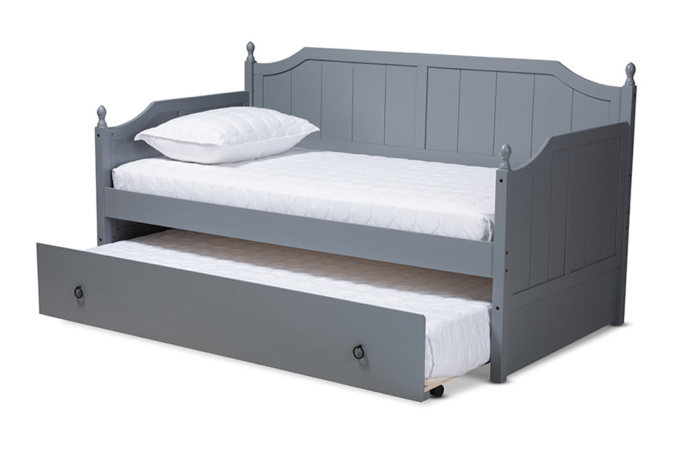 Baxton Studio - Millie Daybed - MG0010-Grey-Daybed view 2