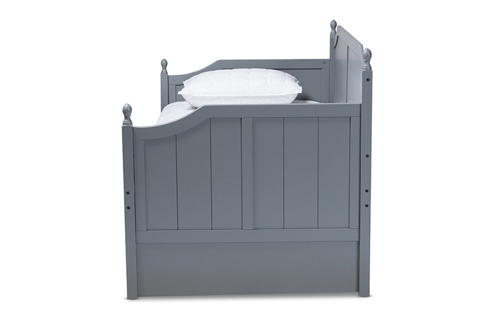 Baxton Studio - Millie Daybed - MG0010-Grey-Daybed view 3