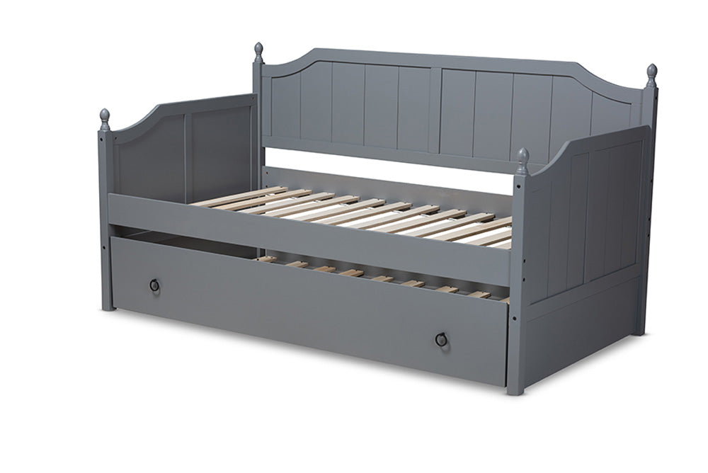 Baxton Studio - Millie Daybed - MG0010-Grey-Daybed view 4