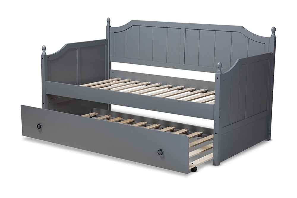 Baxton Studio - Millie Daybed - MG0010-Grey-Daybed view 6