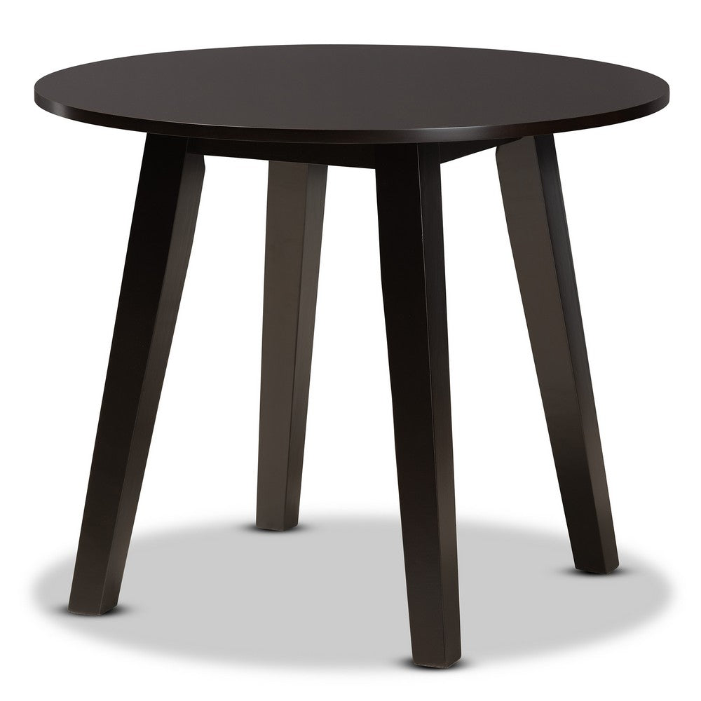 Baxton Studio - Millie Dining Set in Sand/Dark Brown - Millie-Sand/Dark Brown-5PC Dining Set view 3