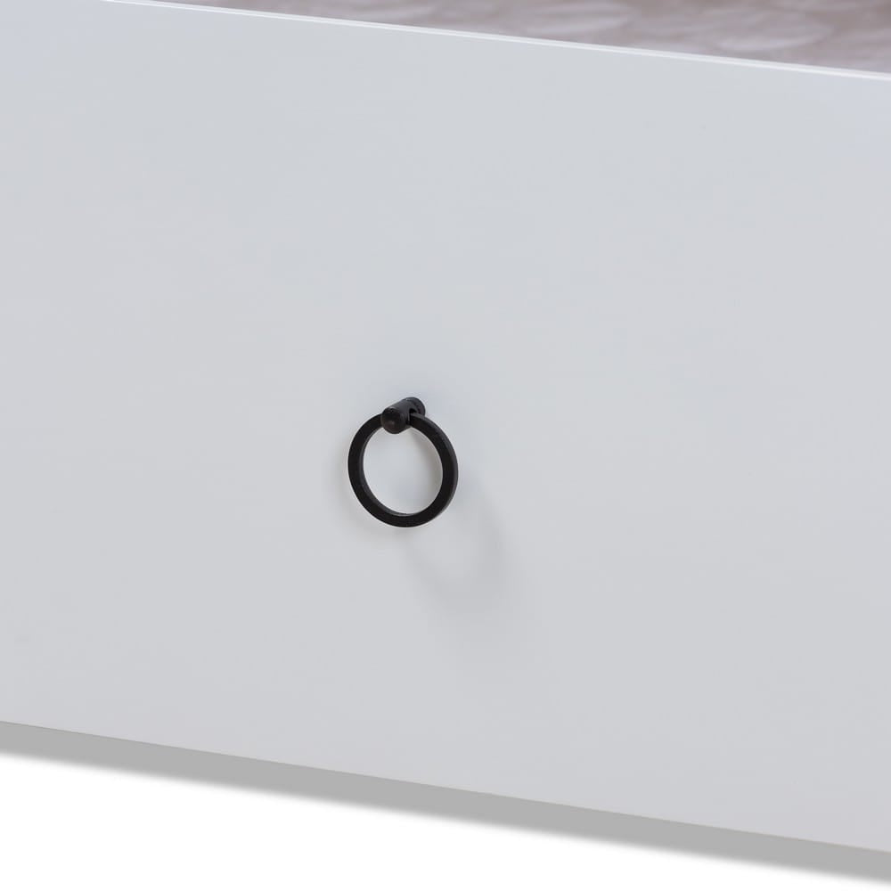 Baxton Studio - Millie Full Size Daybed with Trundle in White - MG0010-White-Daybed-Full view 7