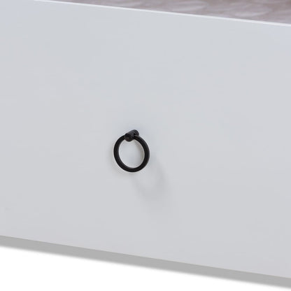 Baxton Studio - Millie Full Size Daybed with Trundle in White - MG0010-White-Daybed-Full view 7