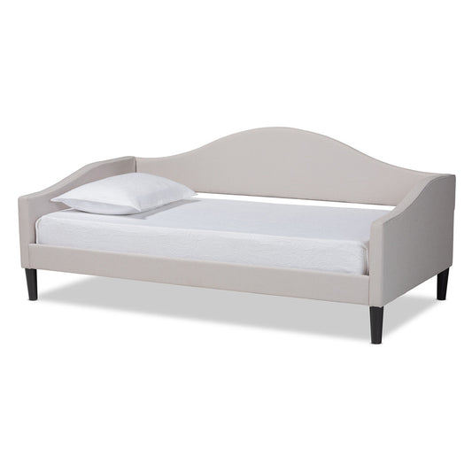 Baxton Studio - Milligan Full Size Daybed in Beige/Dark Brown - Milligan-Beige-Daybed-Full view 1