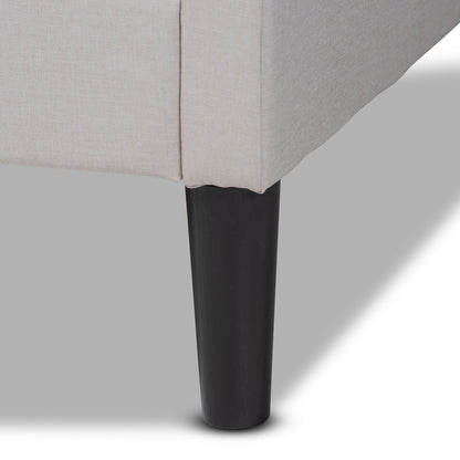 Baxton Studio - Milligan Full Size Daybed in Beige/Dark Brown - Milligan-Beige-Daybed-Full view 5