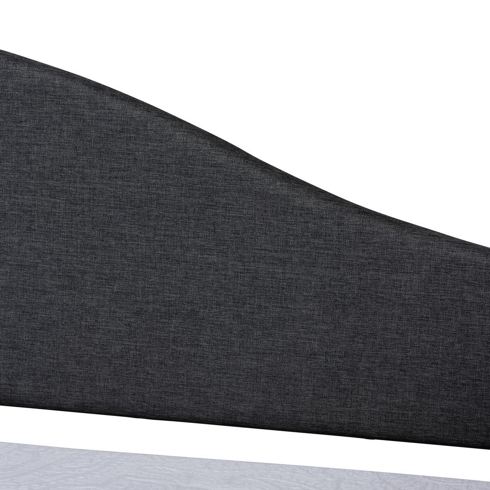 Baxton Studio - Milligan Twin Size Daybed in Charcoal Grey/Dark Brown - Milligan-Charcoal Grey-Daybed-Twin view 4