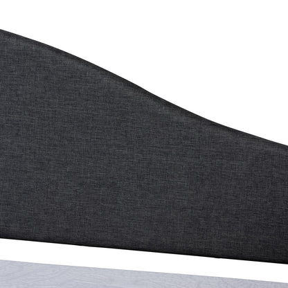 Baxton Studio - Milligan Twin Size Daybed in Charcoal Grey/Dark Brown - Milligan-Charcoal Grey-Daybed-Twin view 4