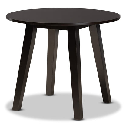 Baxton Studio - Mina Dining Set in Dark Brown - Mina-Dark Brown-5PC Dining Set view 3