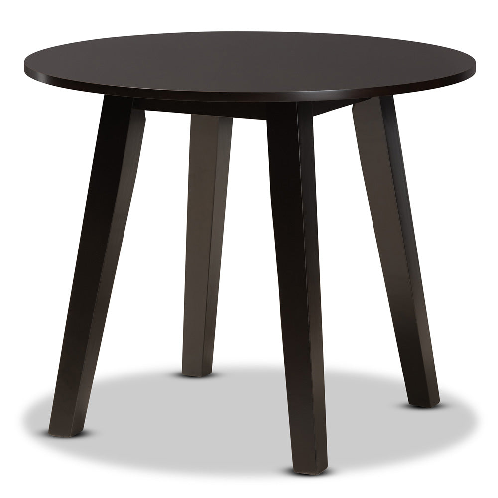 Baxton Studio - Mina Dining Set in Dark Brown/Walnut Brown - Mina-Dark Brown/Walnut-5PC Dining Set view 3
