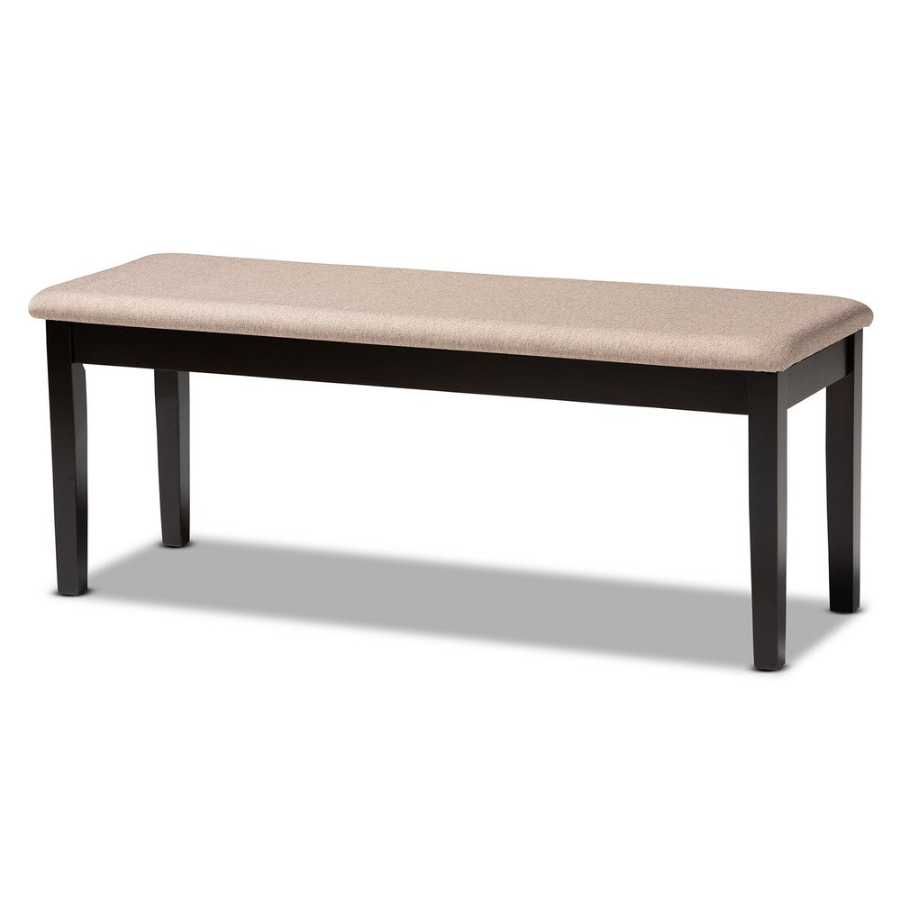 Baxton Studio - Minette Dining Set in Sand/Dark Brown - RH319C-Sand/Dark Brown-6PC Dining Set view 3