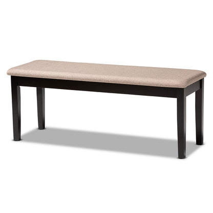Baxton Studio - Minette Dining Set in Sand/Dark Brown - RH319C-Sand/Dark Brown-6PC Dining Set view 3
