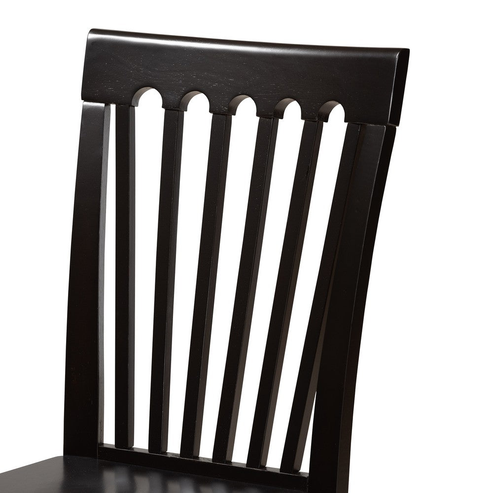 Baxton Studio - Minette Set of 2 Dining Chairs in Dark Brown - RH319C-Dark Brown Wood Scoop Seat-DC-2PK view 4