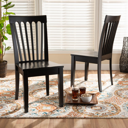 Baxton Studio - Minette Set of 2 Dining Chairs in Dark Brown - RH319C-Dark Brown Wood Scoop Seat-DC-2PK view 6